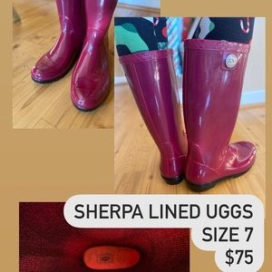 Ugg Sherpa Lined Rain boots